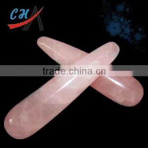 Rose Quartz Crystal Gemstone Healing Massage Wand thumbnail-1