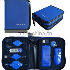New Portable USB Mouse Hub Earphone Keypad Kit Set Bag Tools thumbnail-2