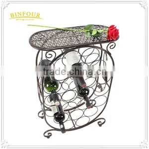 Promotional Novelty Bar Home Furniture Round Metal Wine Rack /stackable Metal Wine Rack thumbnail-2