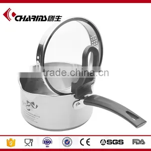 Classic Multi Nonstick Milk Pot Cookware, Hot Sale Clear Glass Stainless Steel Sauce Pan thumbnail-2