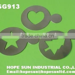 Stainless Steel Coffee Stencil Set of 3 Pcs for Christmas thumbnail-1