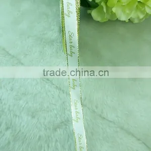 Promotional Single Face Silver Satin Ribbon With Logo thumbnail-4