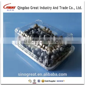 Good Quality Disposible Plastic Food PET Tray/strawberry/blueberry Clamshell Tray thumbnail-3
