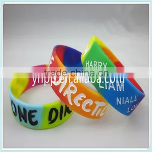 Swirl Colour Personalized Ink-filled Silicone Bracelet thumbnail-1