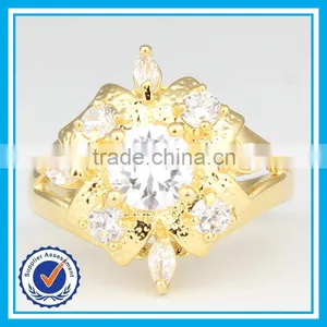 2015 New Fashion Girls Crystal Gold Rings Design for Women With Price thumbnail-2