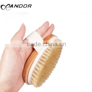 Natural Bristle Detachable Wooden Handle Bath Brush thumbnail-1