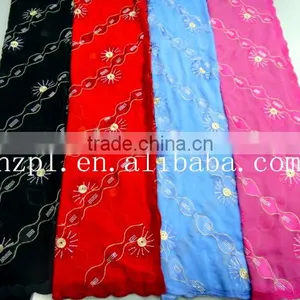 2016 High Quality African Muslim Scarf /embroidered Silk Scarf/shawl Scarf (TJ0200) thumbnail-1