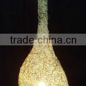 Brown Modern Rattan Floor Lamp Or Light thumbnail-1