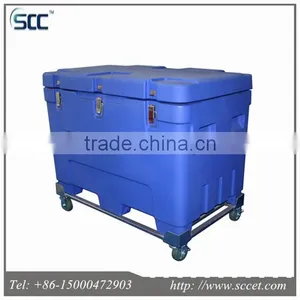 Rotational LLDPE Dry Ice Chilly Box With Wheels for Storing Dry Ice thumbnail-1