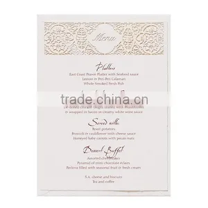Intricate Laser Cut Lace White Personalised Luxury Wedding Day Invitation thumbnail-3