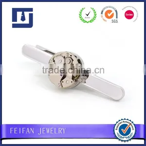 High Quality Tie Clips Jewelry Type Silver Plating Watch Movement Cufflinks thumbnail-1
