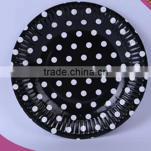 Polka Dots Paper Party Plates, 9" thumbnail-1