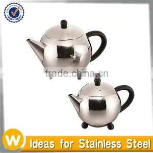 High Quality Mirror Finished Single Wall Stainless Steel Tea Pot thumbnail-2