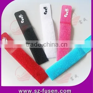 Hot Sale Magic Tape Cable Tie Colorful Hook and Loop Battery Ties With Logo Print thumbnail-4