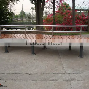 Stainless Steel Curved Outdoor Bench thumbnail-1