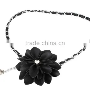 Fashion PU Flower Metal Waist Chain Female Belt SWF-W15062926 thumbnail-4