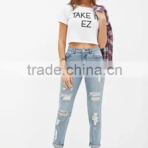 100% Cotton Printed Ribbed Tee Custom t Shirt thumbnail-5