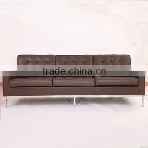 Bauhaus Florence Knoll Sofa Three Seater Leather Sofa thumbnail-1