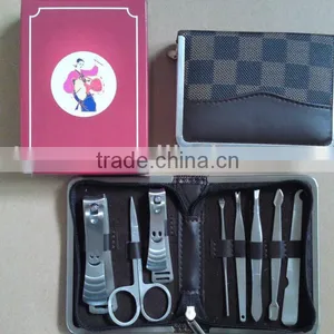 MRT-034 8pcs PU Bag With Colored Box Stainless Steel Ladies Manicure Set thumbnail-1