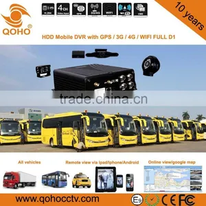 Vehicle Mobile DVR 4-CH Harddisk H.264 Video Compression 4G Mobile Dvr thumbnail-3