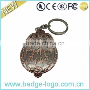 Customized Antique Copper Metal Keychain thumbnail-1