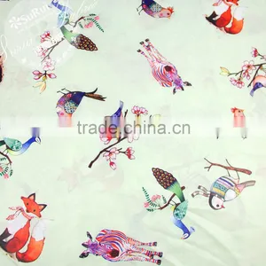 Hot Sellng Polyester Fox Printed Fabric for Dress Quality Choice thumbnail-2