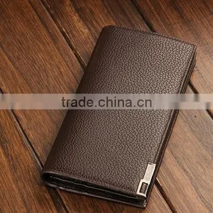 New Mens Leather Bifold Long Wallet Purse Clutch Handbag Credit Card Holder thumbnail-2