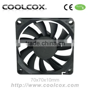 CoolCox 70x70x10mm DC Cooling Fan,7015 DC 5V/12V/24V Small Axial Fan ,DC Exhaust Fan 70mm,CPU Cooler Fan thumbnail-1