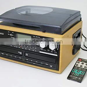 Rain Lane Double CD Player Electric Gramophone and Cassette Encoding Vinyl Player thumbnail-5