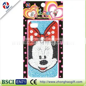 Mickey Mouse Shape Crystal Strass Cell Phone Sticker thumbnail-1