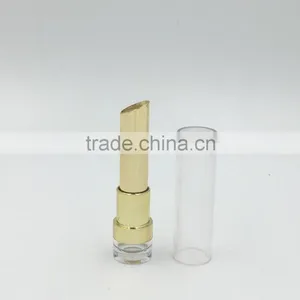 Glossy Cylinder Liquid Empty Lipstick Tube Gold Lipstick Tube thumbnail-2