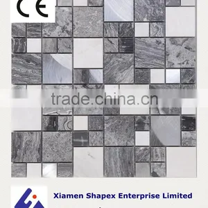 Ming Green Marble Stone Mosaic Tiles With Good Price for Sale thumbnail-4