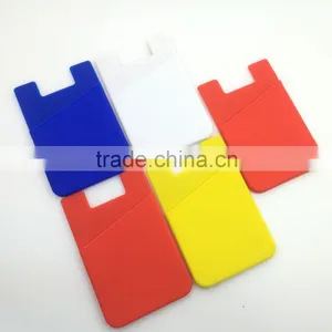 New Custom Logo Print Promotional Gift Mobile Silicone Self-adhesive Credit Card Pocket thumbnail-2