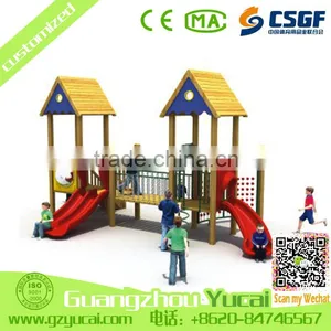 Used Kids Wooden Outdoor Children Playground Slides Equipment for Sale thumbnail-1