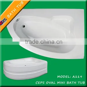 165x105x60h . ACRYLIC OVAL MINI BATH TUB CEPS Right thumbnail-1
