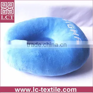 Supply Direct From Factory Micro Plush Removable Cover Custom Embroidery Travel Neck Pillow With Invisible Zipper(LCTP0102) thumbnail-2