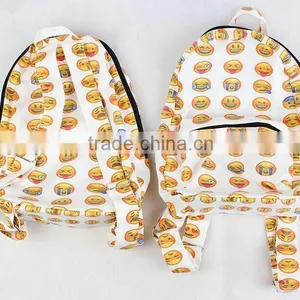 2016 New Cute Canvas Backpacks,Floral Print Canvas Backpack,Emoji Backpack thumbnail-1