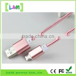 Metal Head Nylon Fiber USB Cable for IPhone /ipad/android thumbnail-2
