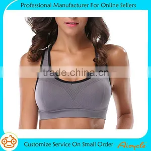 Women Racerback Sports Bras High Impact Workout Gym Activewear Bra thumbnail-1