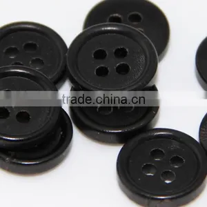Real 4 Holes Black Horn Buttons for Suit, Jacket, Sweater thumbnail-1
