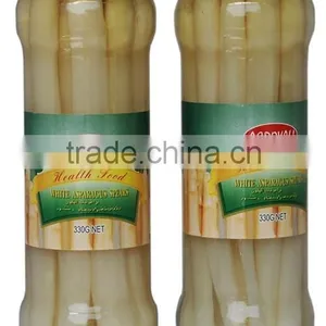 NEW CROP/ Canned White Asparagus Spears in Tall Glass Jars 370ml thumbnail-3