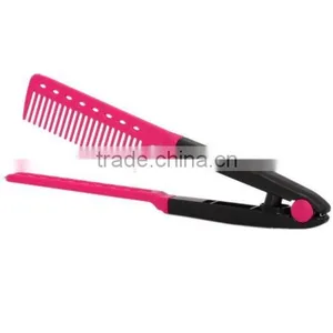 2016 NewHair Straightener Hairdressing Salon Straightening Brush Folding V Comb thumbnail-3