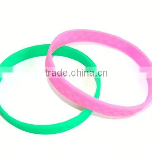Wholesale Custom Logo Print Silicone Rubber Bracelet thumbnail-1