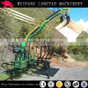 3tonne Atv Log Trailers With Crane CE Certificate thumbnail-2