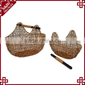 S.D Grocery Fashionable Rattan Hand Basket Gift Baskets thumbnail-1