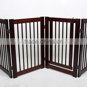 New Design Foldable Wooden Pet Gate Dog Fence thumbnail-2