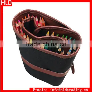 Factory Wholesale 72 Colored Pencil Roll Up Bag Canvas Pencil Wrap thumbnail-1