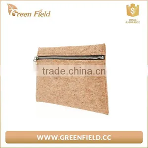 Vegan Cork Leather Bag Natural Cork Fabric Envelope Clutch Bag thumbnail-2