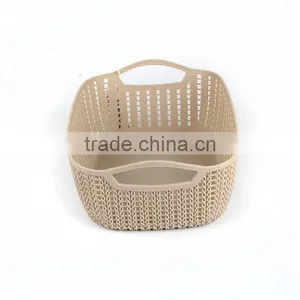 Plastic Square Storage Basket With Multi-colors thumbnail-4
