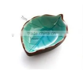 Wholesale Stock Small Order Leaf Shaped Ceramic Condiment Plate thumbnail-5